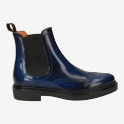 Santoni Art.  17855 U33 Blau -Bestes Schuh Geschäft aussenseite 1628010017