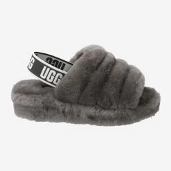 UGG Art.  FLUFF YEAH SLIDE Grau -Bestes Schuh Geschäft aussenseite 2852090006