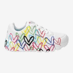 Skechers Art.  314064L WMLT UNO LITESPREAD THE LOVE Weiß,kombiniert -Bestes Schuh Geschäft aussenseite 3231990008