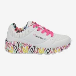 Skechers Art.  UNO LITE - LOVEY LUV Weiß,kombiniert -Bestes Schuh Geschäft aussenseite 3231990018