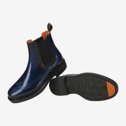 Santoni Art.  17855 U33 Blau -Bestes Schuh Geschäft sohle 1628010017